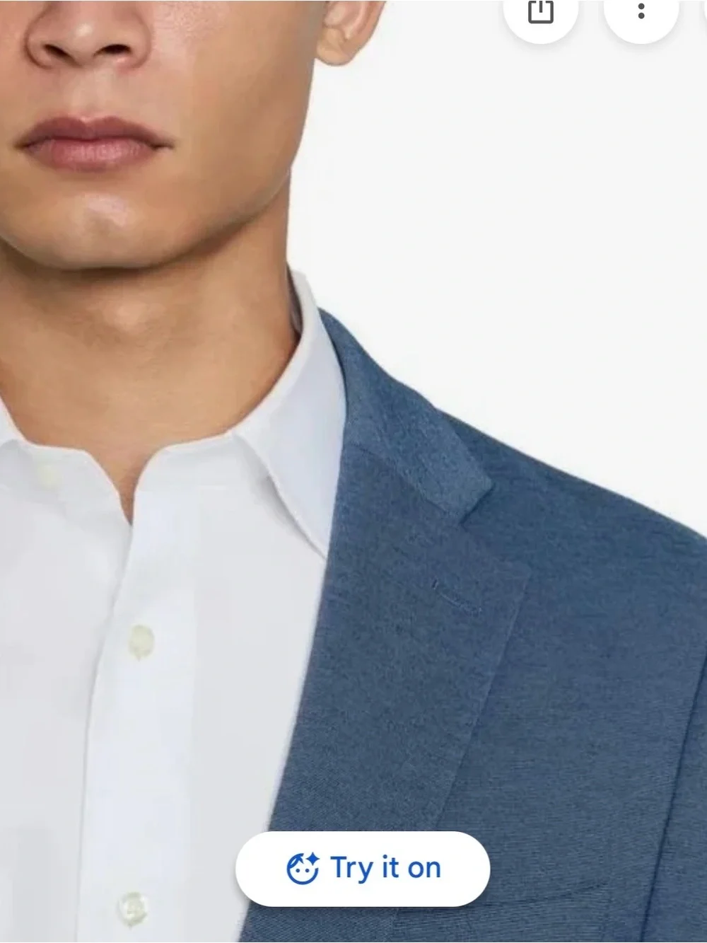 Kenneth Cole Slim Blue Two-Button Sport Coat